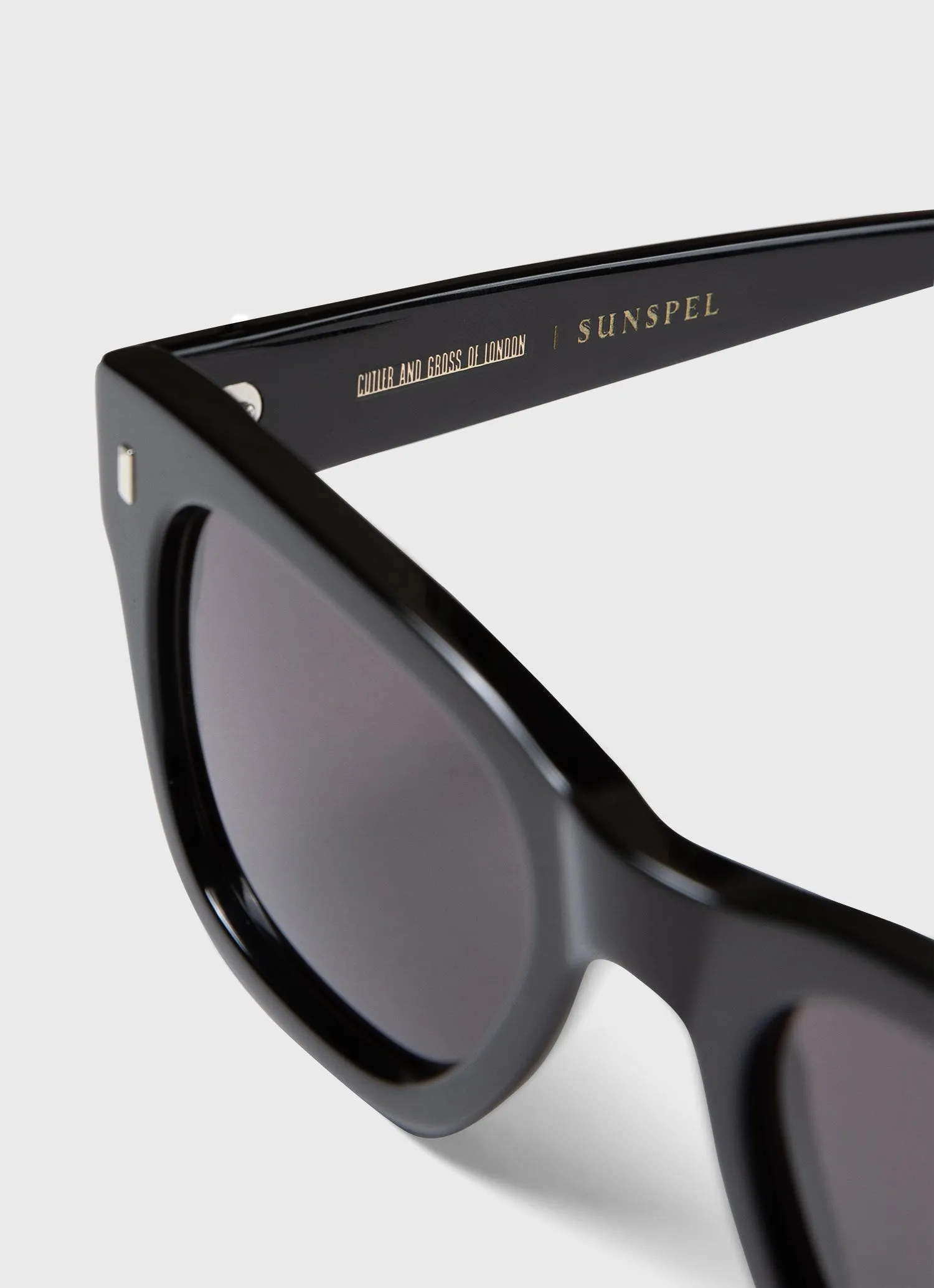 Cutler and Gross Sunglasses in Black sold by Sunspel product image thumbnail 3