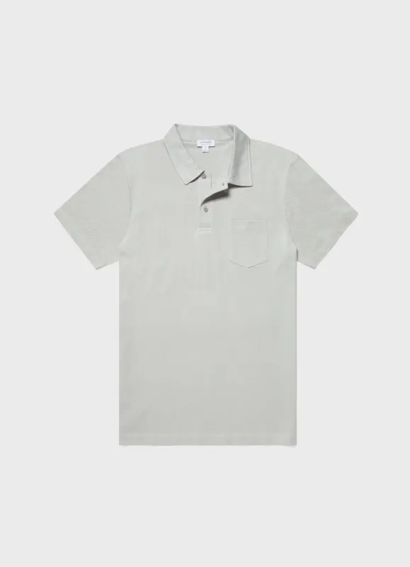 Men's Riviera Polo Shirt in Laurel sold by Sunspel