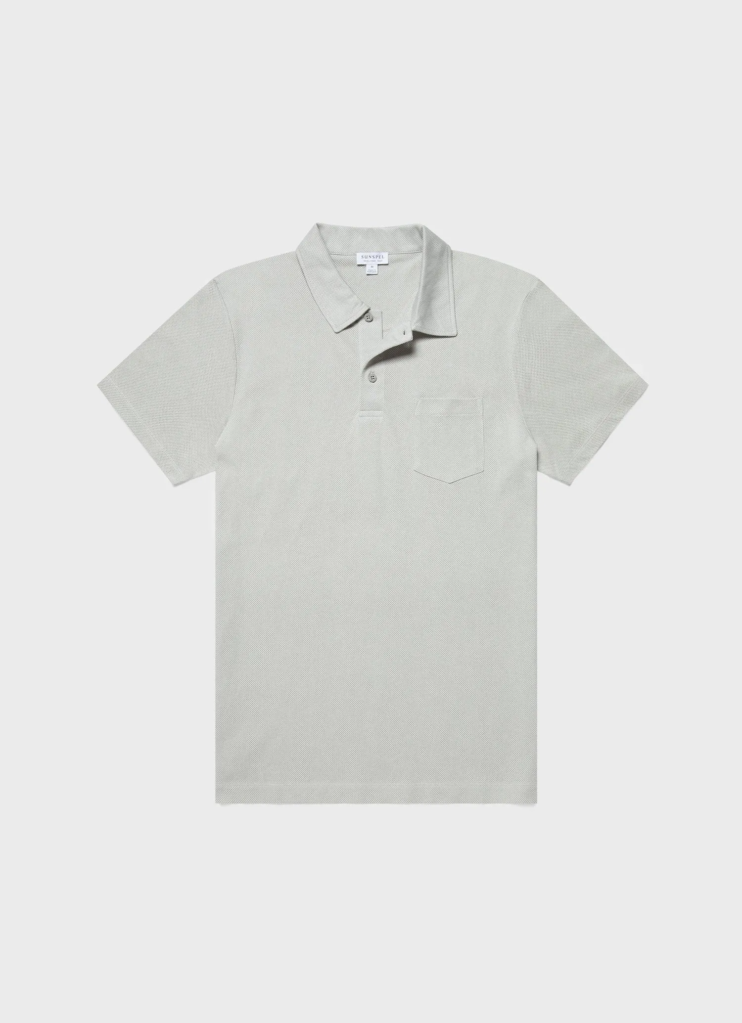 Men's Riviera Polo Shirt in Laurel sold by Sunspel