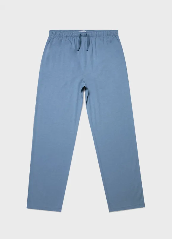 Men's Cotton Modal Lounge Pant in Bluestone sold by Sunspel