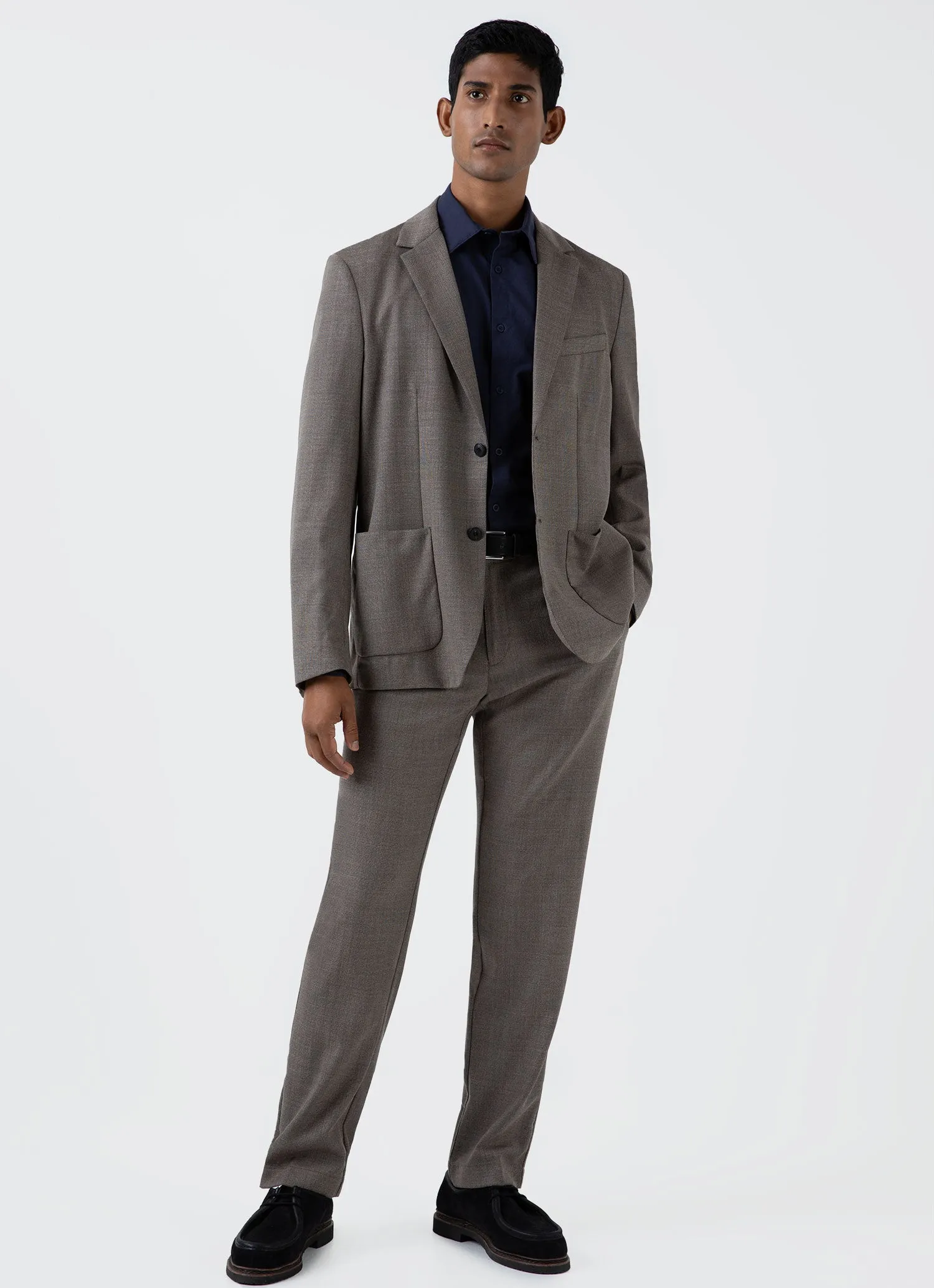 Men's Oxford Shirt in Navy sold by Sunspel product image thumbnail 3