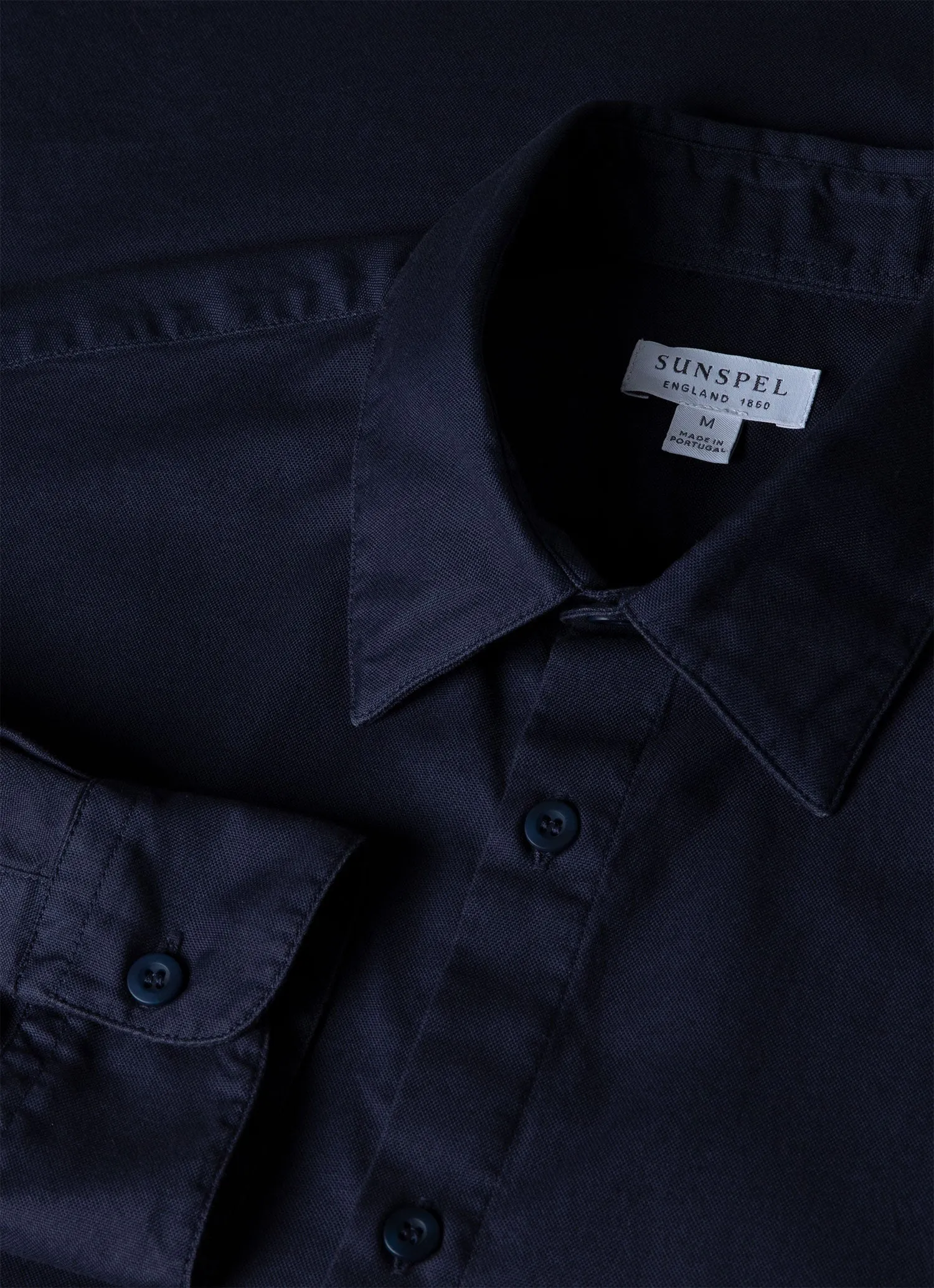 Men's Oxford Shirt in Navy sold by Sunspel product image thumbnail 4