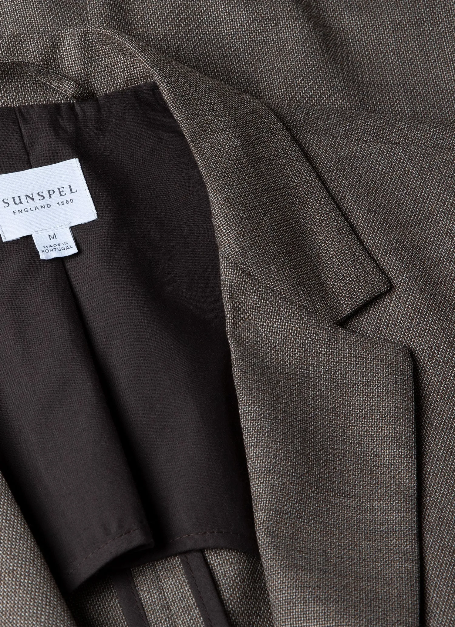 Men's Travel Wool Two-Piece Suit in Dark Stone Melange sold by Sunspel product image thumbnail 4