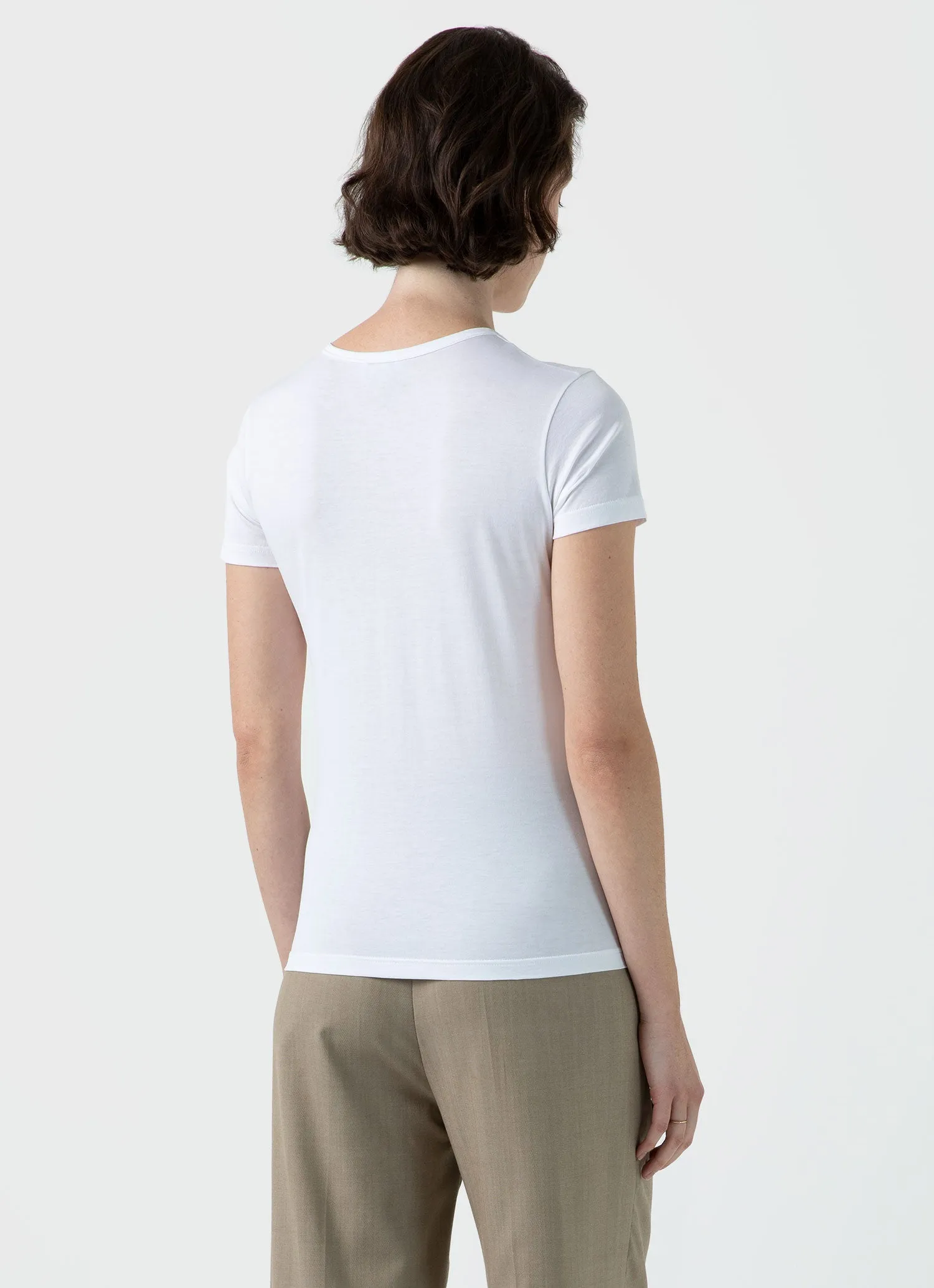 Women's Classic T-shirt in White sold by Sunspel product image thumbnail 4