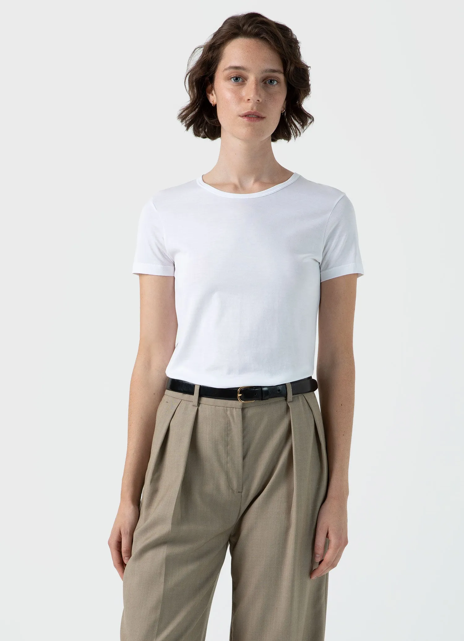 Women's Classic T-shirt in White sold by Sunspel product image thumbnail 3