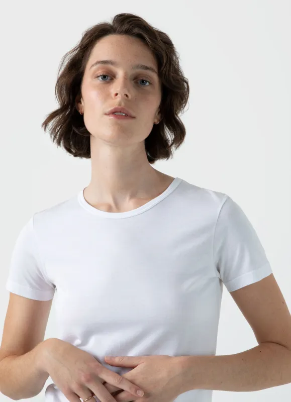 Women's Classic T-shirt in White sold by Sunspel