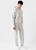 Men's Fleeceback Hoodie in Archive White Melange sold by Sunspel