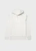Men's Fleeceback Hoodie in Archive White Melange sold by Sunspel