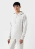Men's Fleeceback Hoodie in Archive White Melange sold by Sunspel