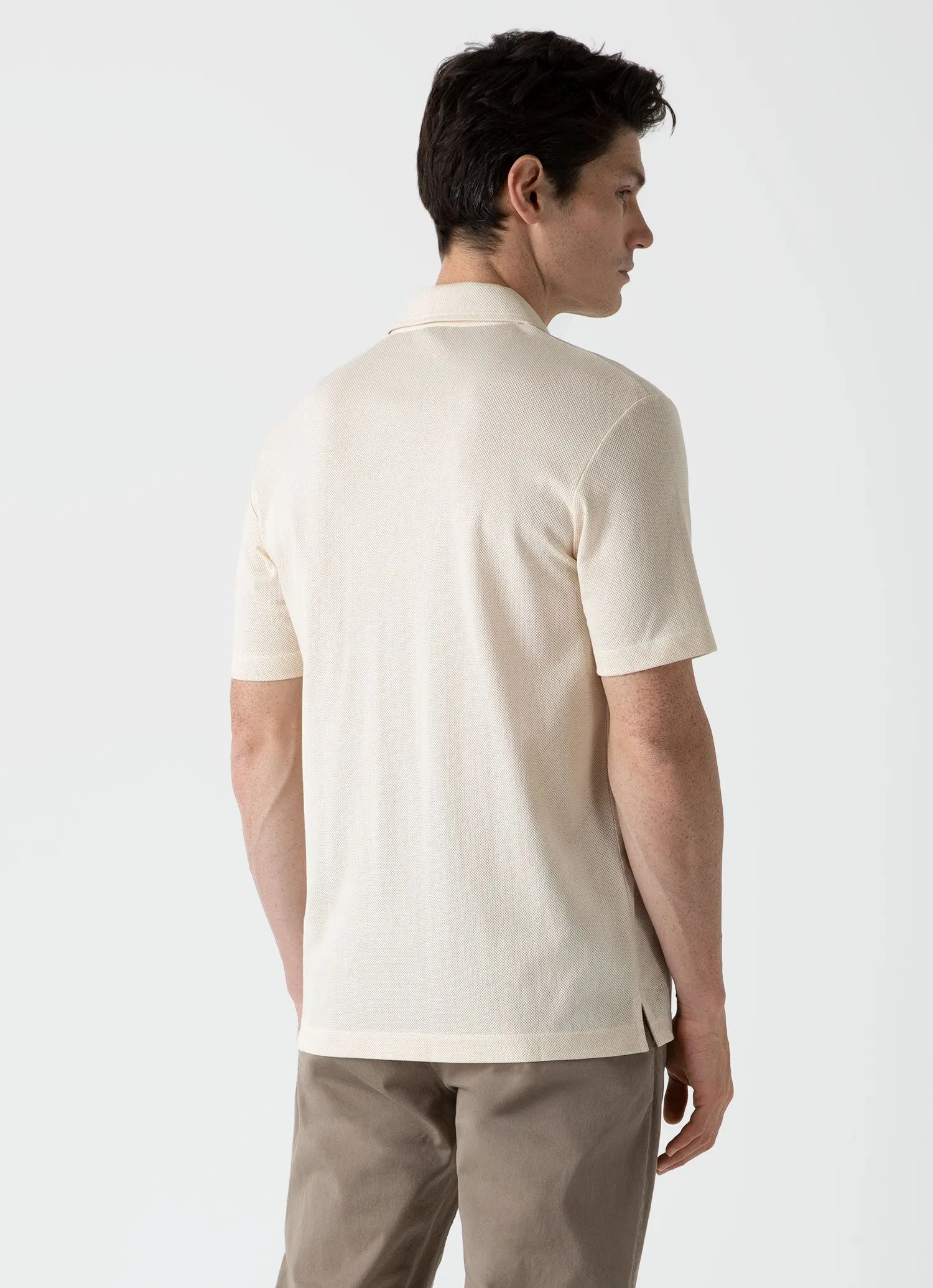 Men's Mr Porter Short Sleeve Shirt in Undyed sold by Sunspel product image thumbnail 4