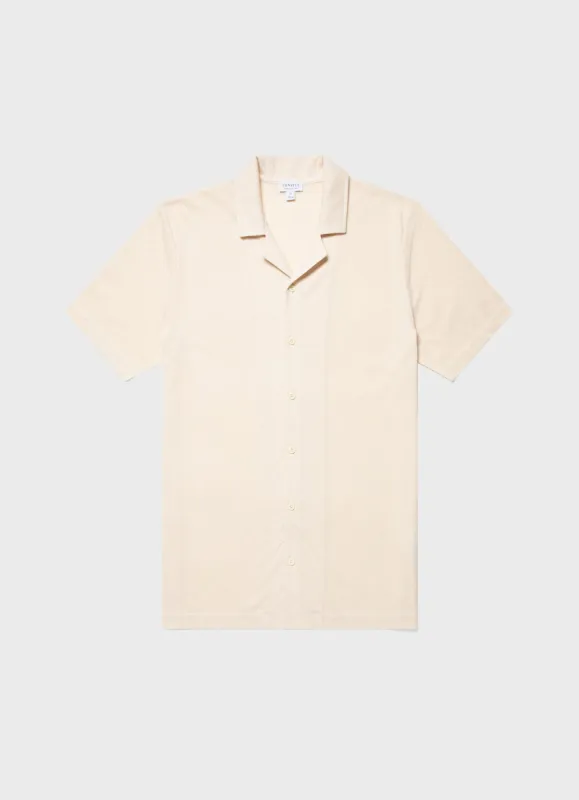 Men's Mr Porter Short Sleeve Shirt in Undyed sold by Sunspel