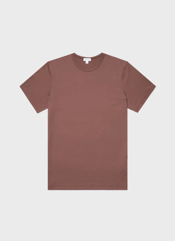 Men's Classic T-shirt in Brown sold by Sunspel