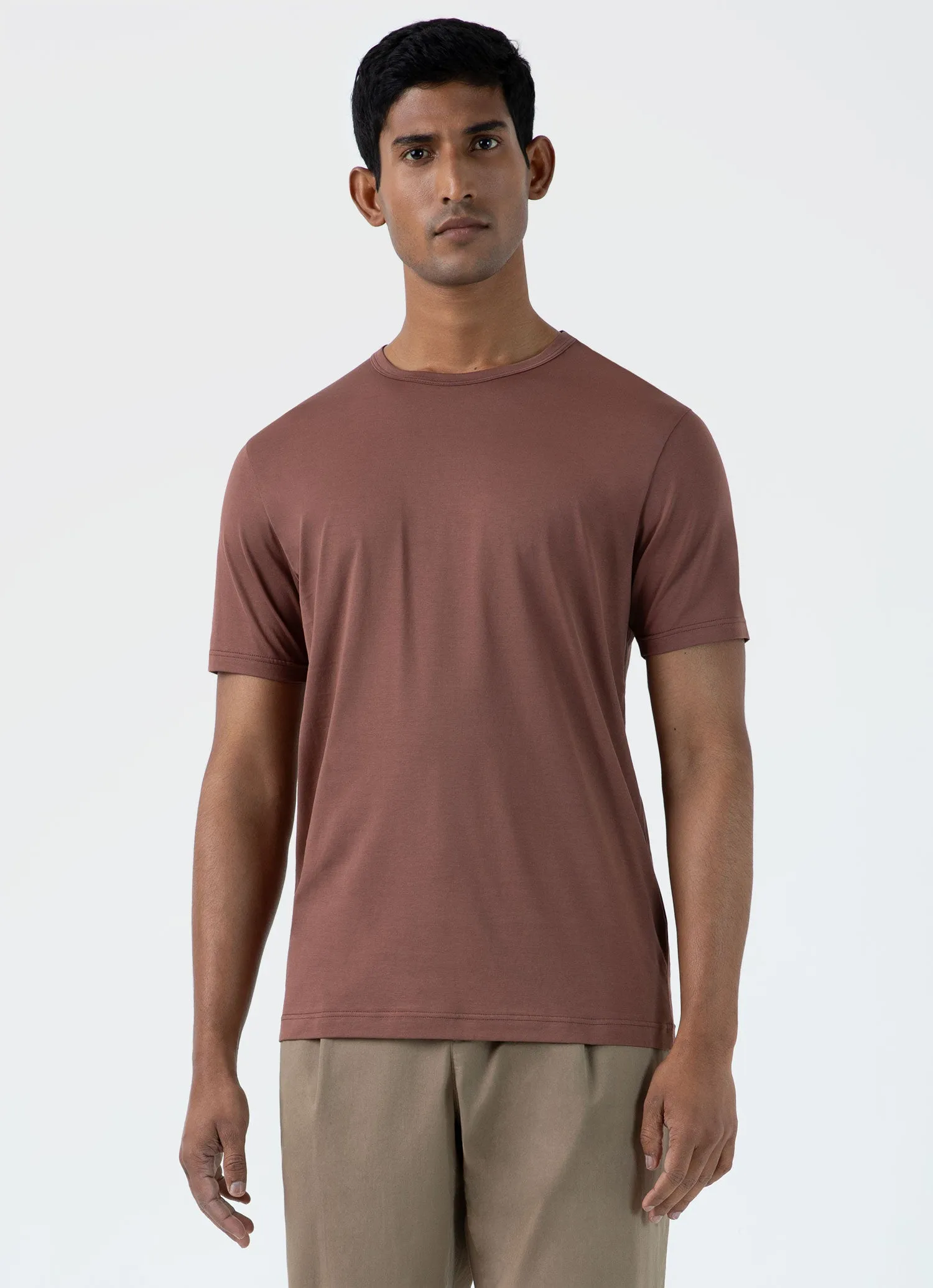 Men's Classic T-shirt in Brown sold by Sunspel product image thumbnail 2