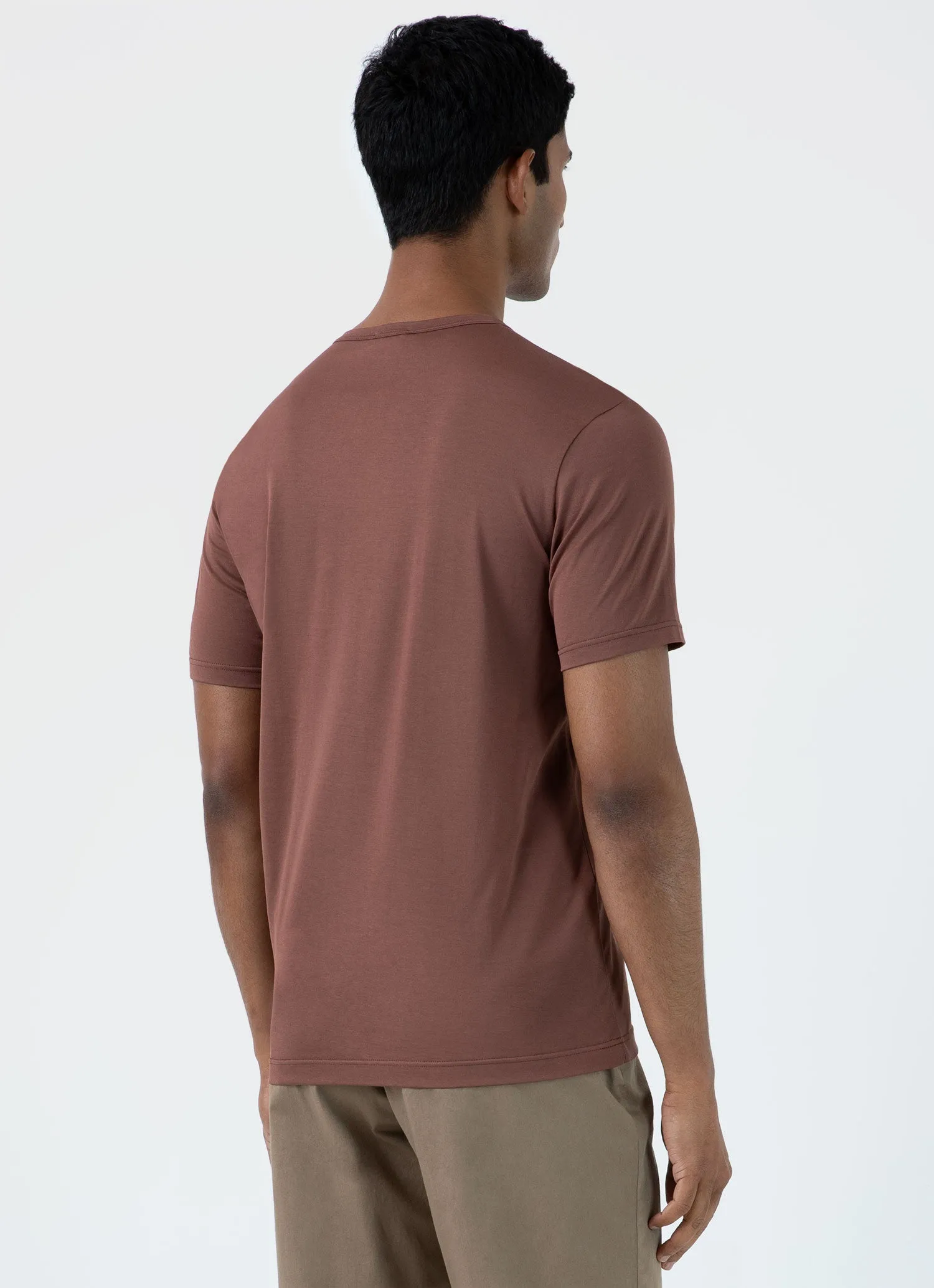 Men's Classic T-shirt in Brown sold by Sunspel product image thumbnail 5