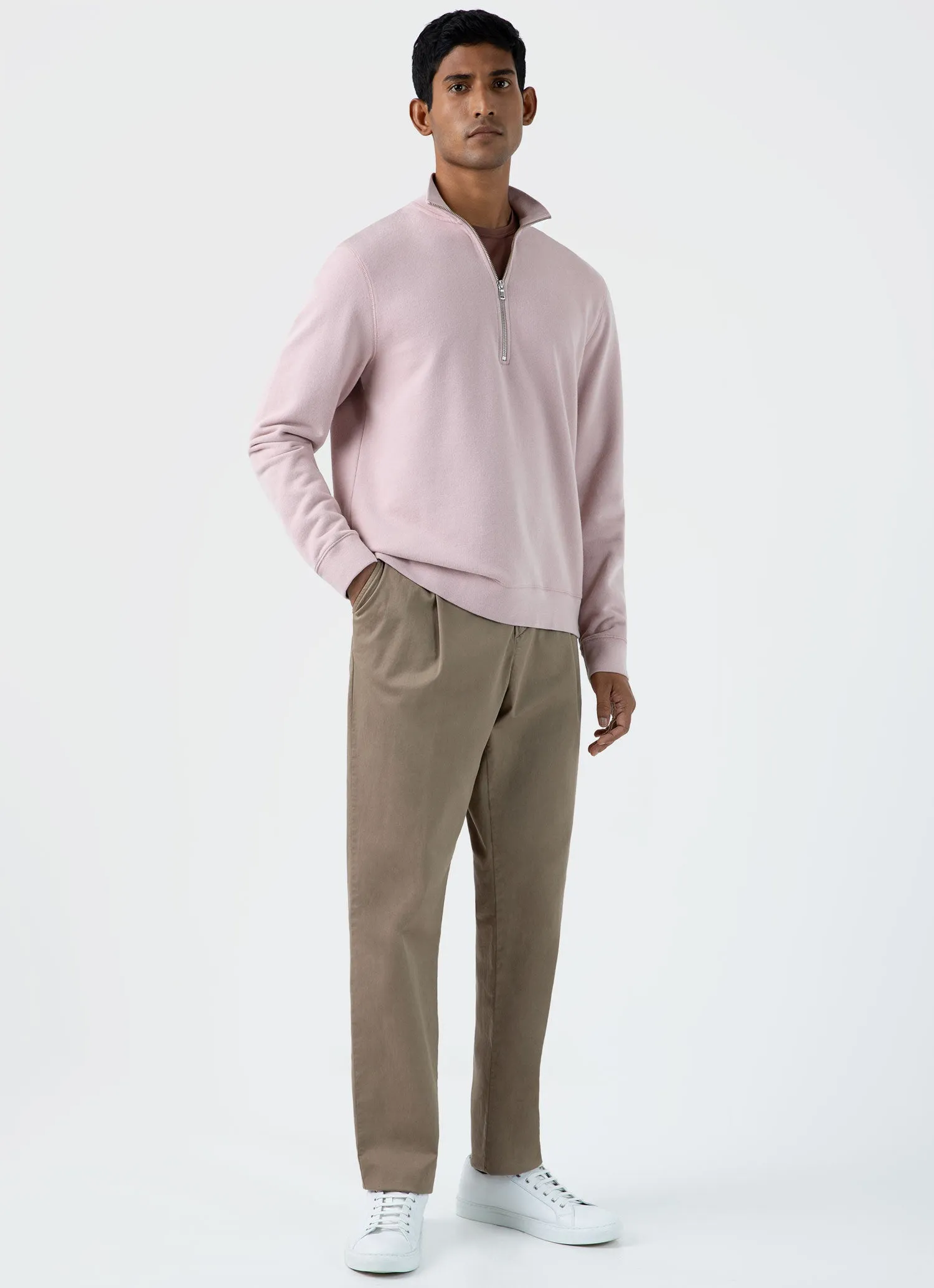 Men's Classic T-shirt in Brown sold by Sunspel product image thumbnail 3