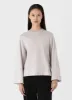Women's Wide Sleeve T-shirt in Putty sold by Sunspel