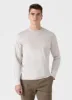 Men's Long Sleeve Riviera Midweight T-shirt in Putty sold by Sunspel