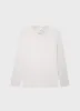 Men's Long Sleeve Riviera Midweight T-shirt in Putty sold by Sunspel
