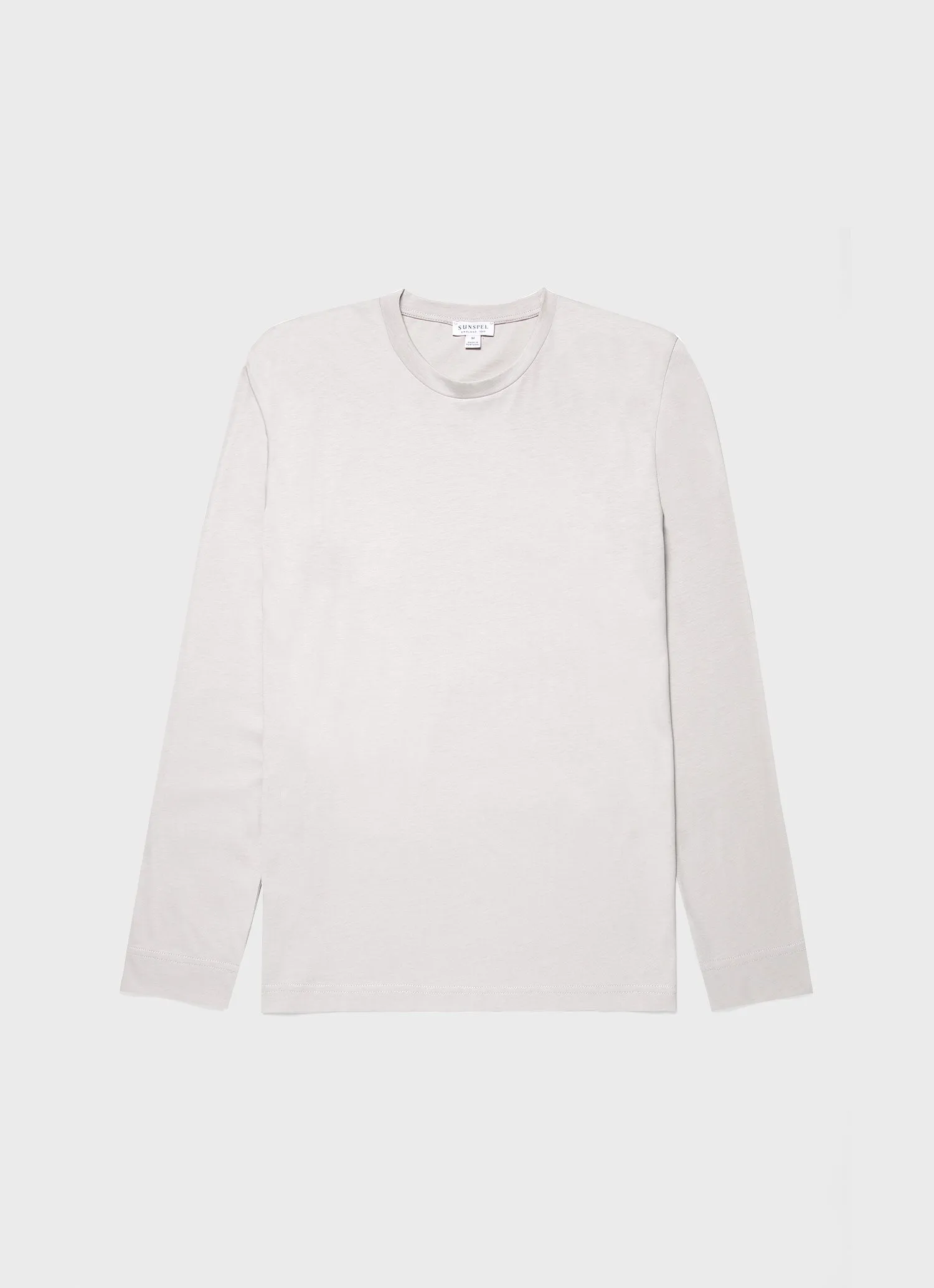 Men's Long Sleeve Riviera Midweight T-shirt in Putty sold by Sunspel