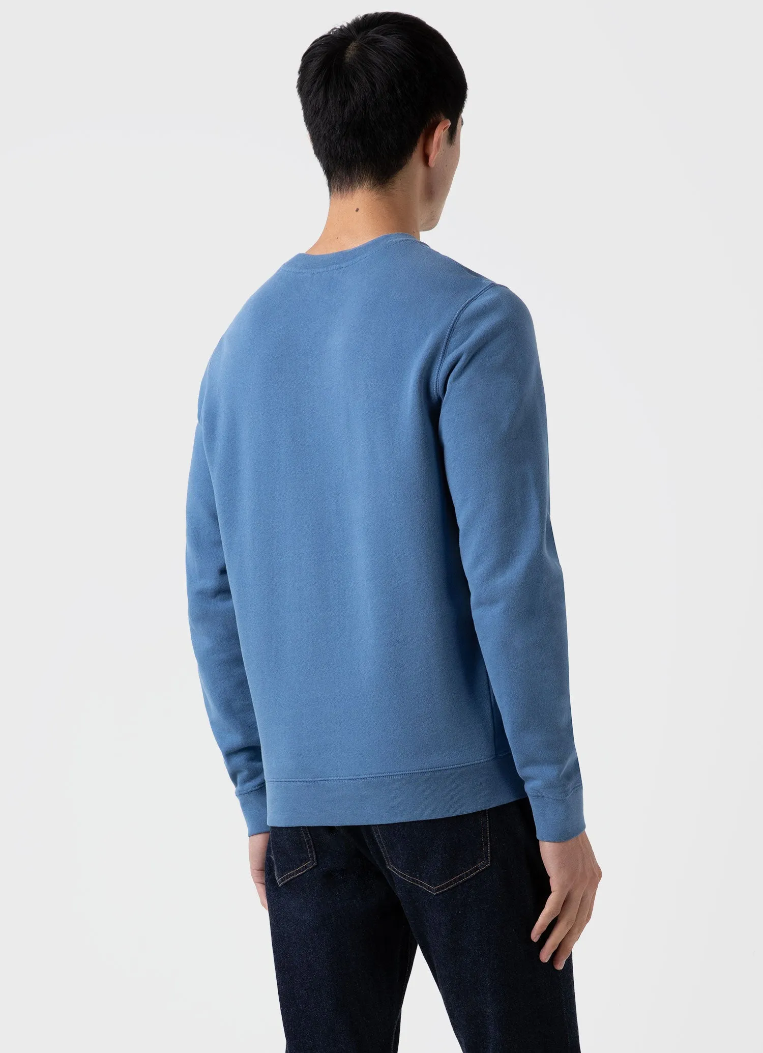 Men's Loopback Sweatshirt in Bluestone sold by Sunspel product image thumbnail 4
