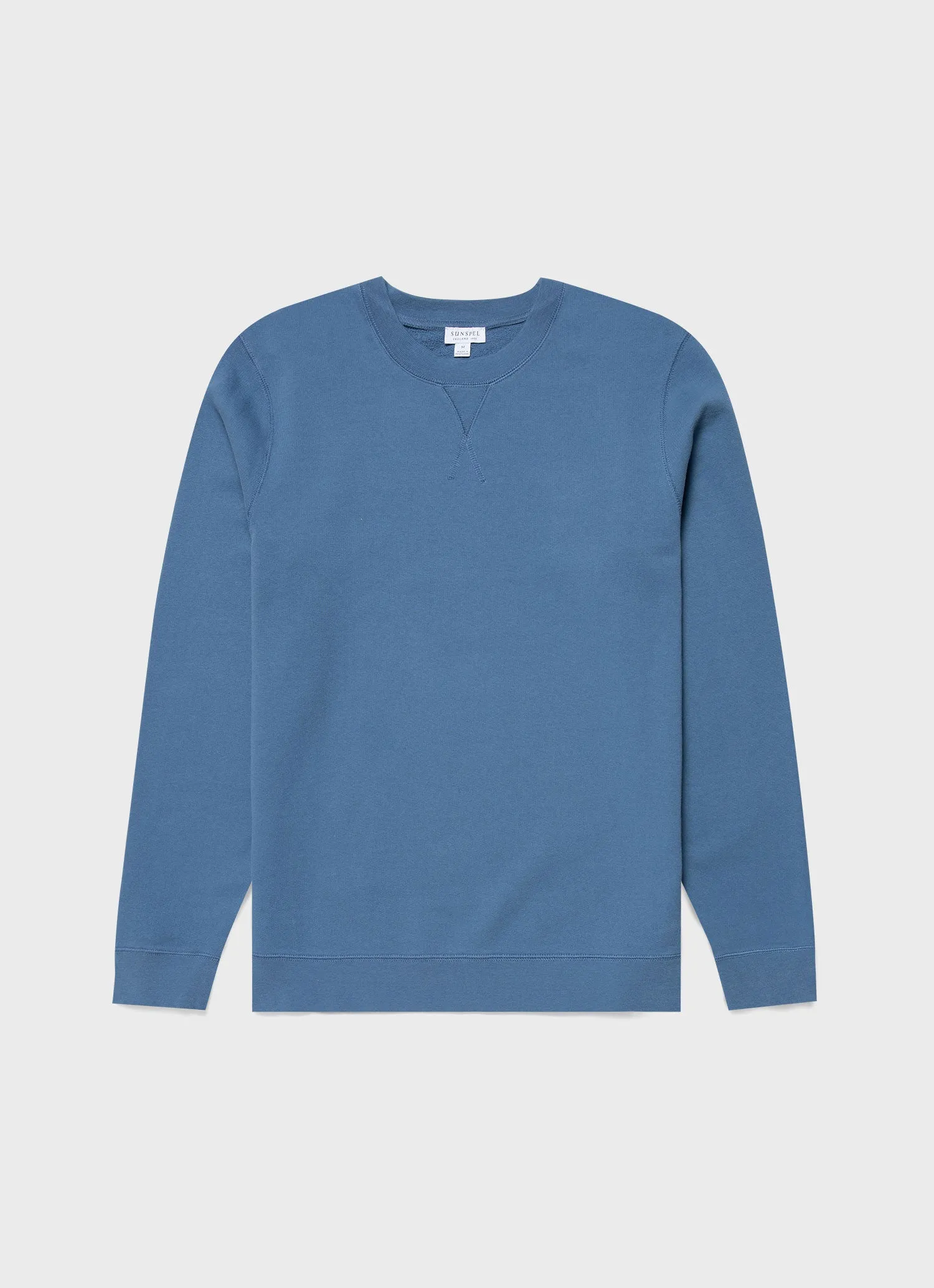 Men's Loopback Sweatshirt in Bluestone sold by Sunspel