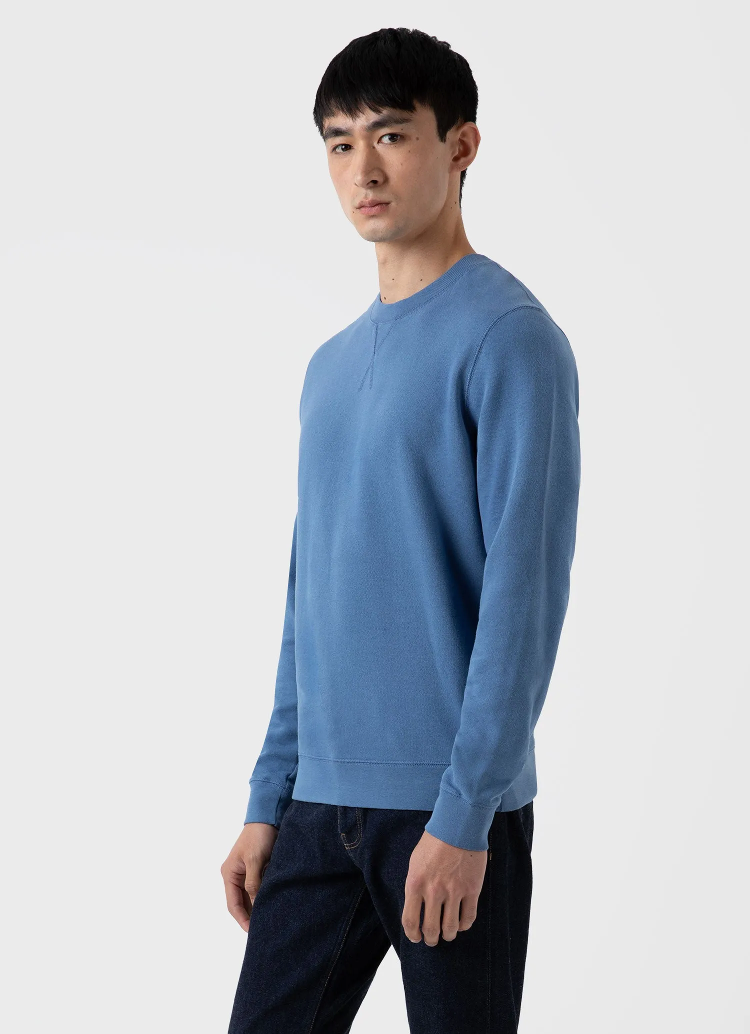 Men's Loopback Sweatshirt in Bluestone sold by Sunspel product image thumbnail 2