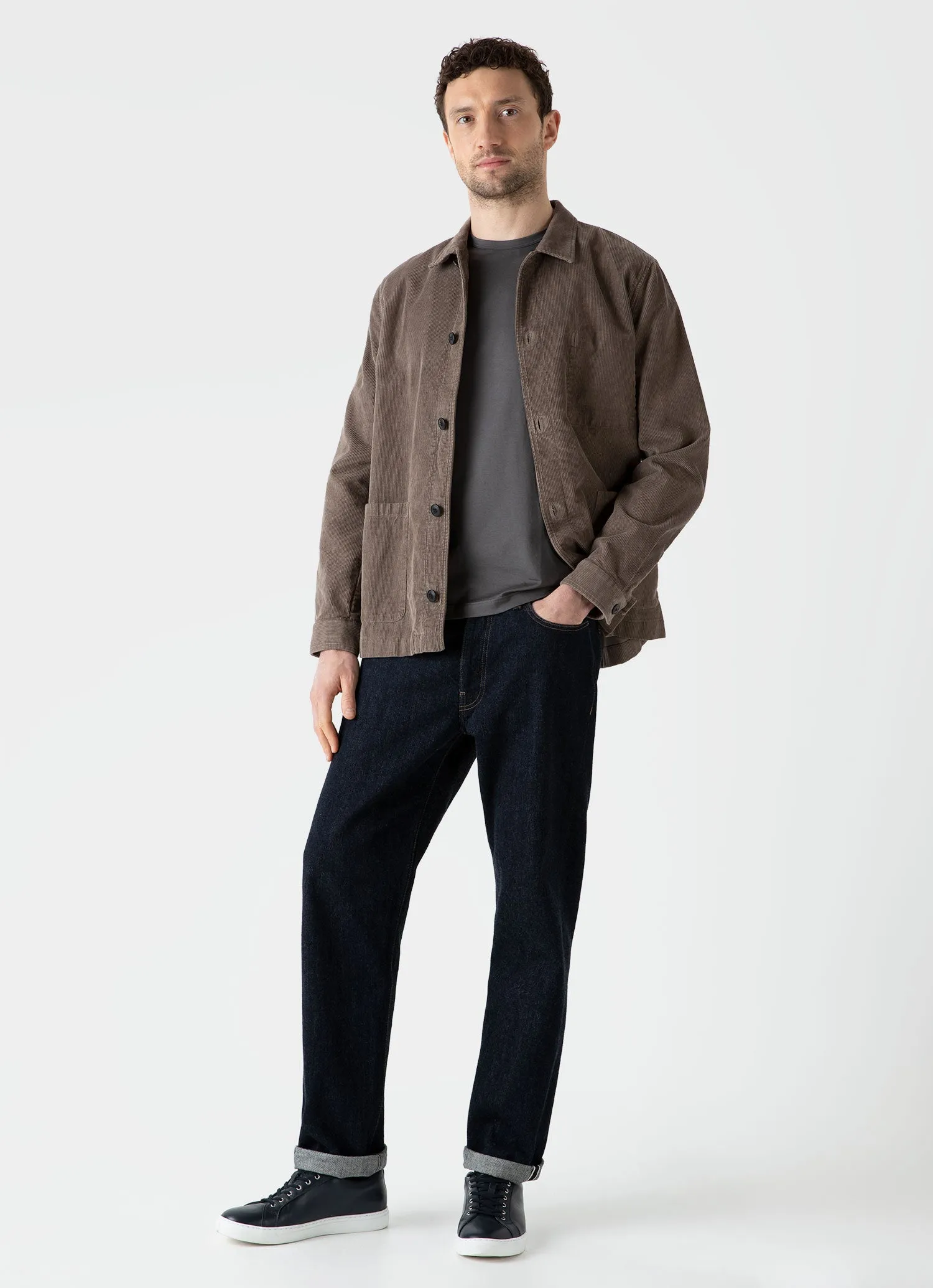 Men's Corduroy Twin Pocket Jacket in Cedar sold by Sunspel product image thumbnail 3