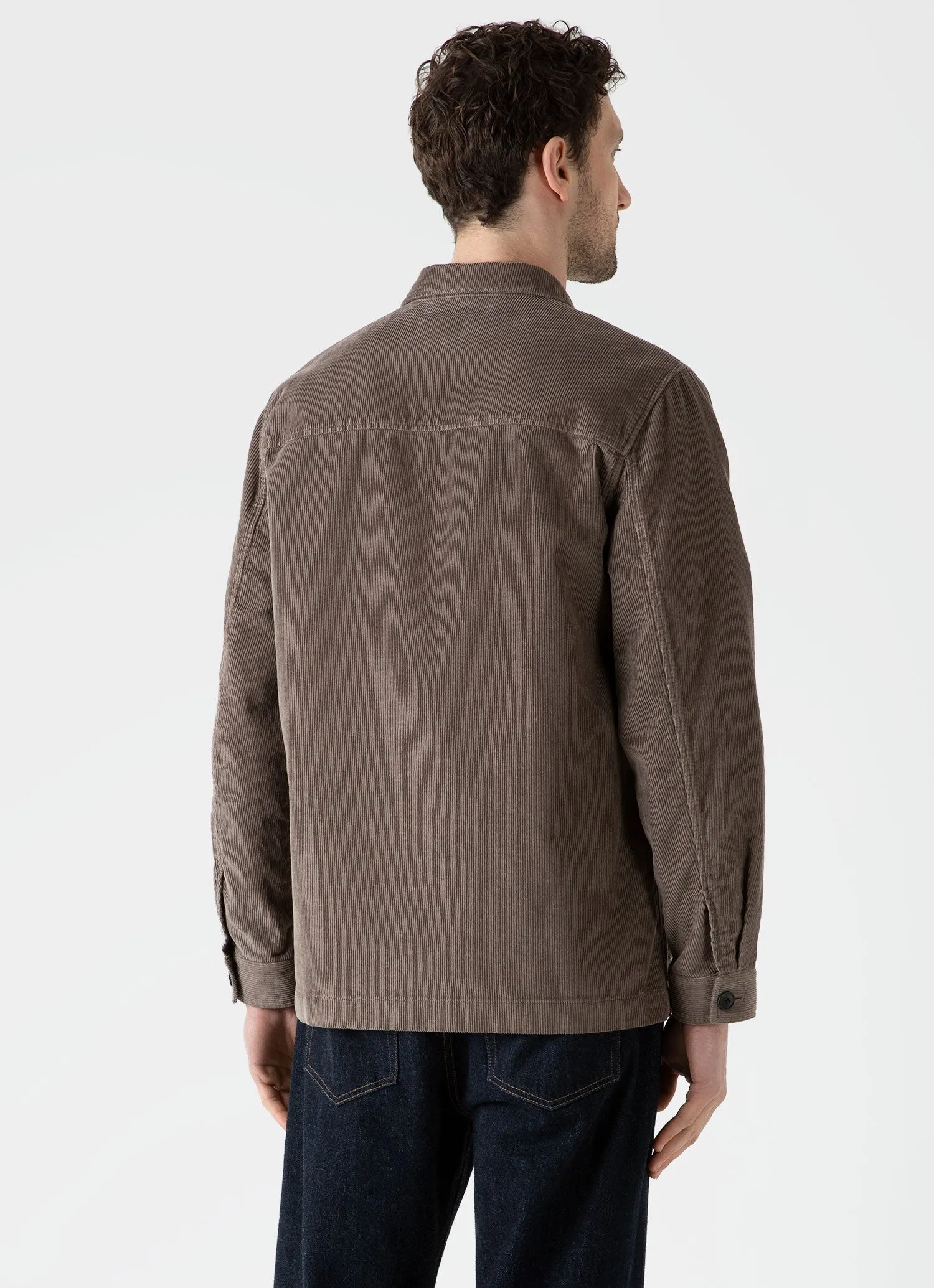 Men's Corduroy Twin Pocket Jacket in Cedar sold by Sunspel product image thumbnail 4