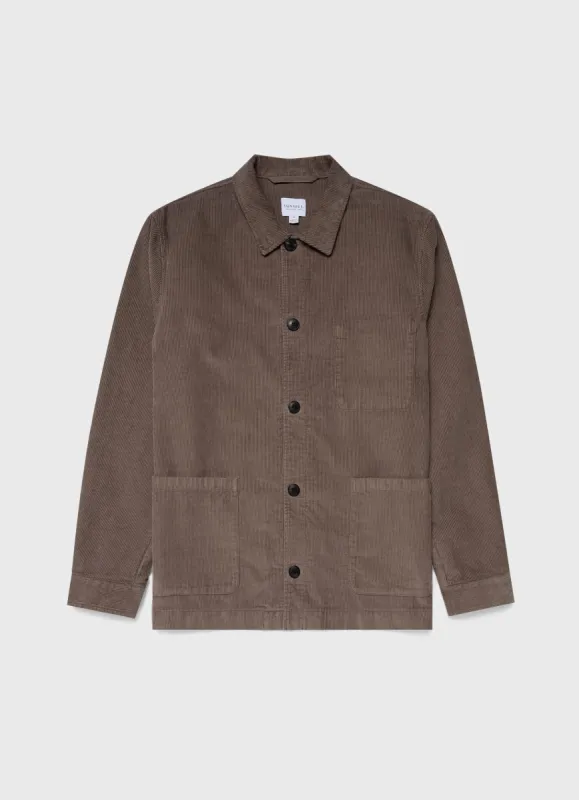Men's Corduroy Twin Pocket Jacket in Cedar sold by Sunspel