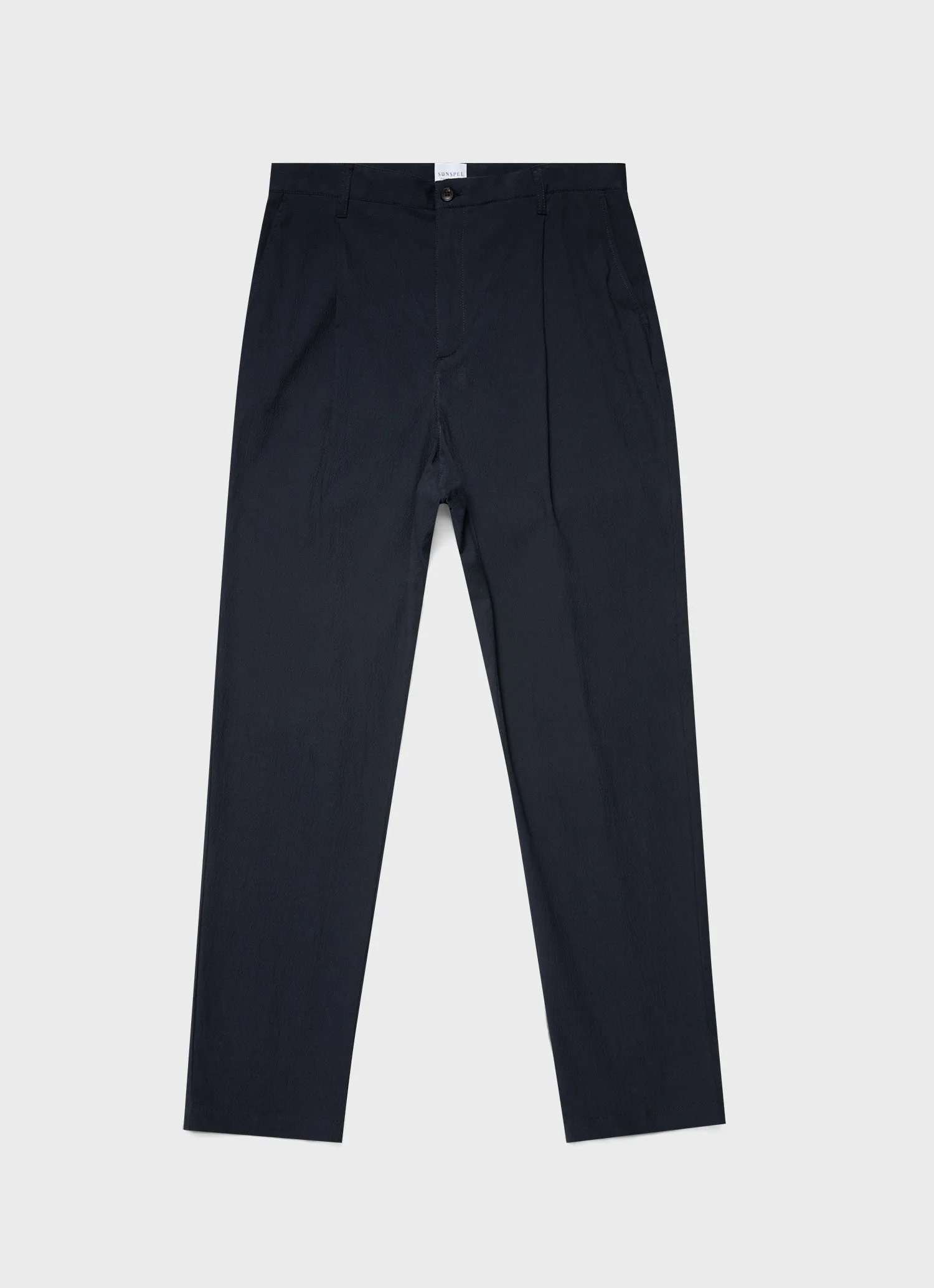 Men's Seersucker Two-Piece Suit in Navy sold by Sunspel product image thumbnail 5