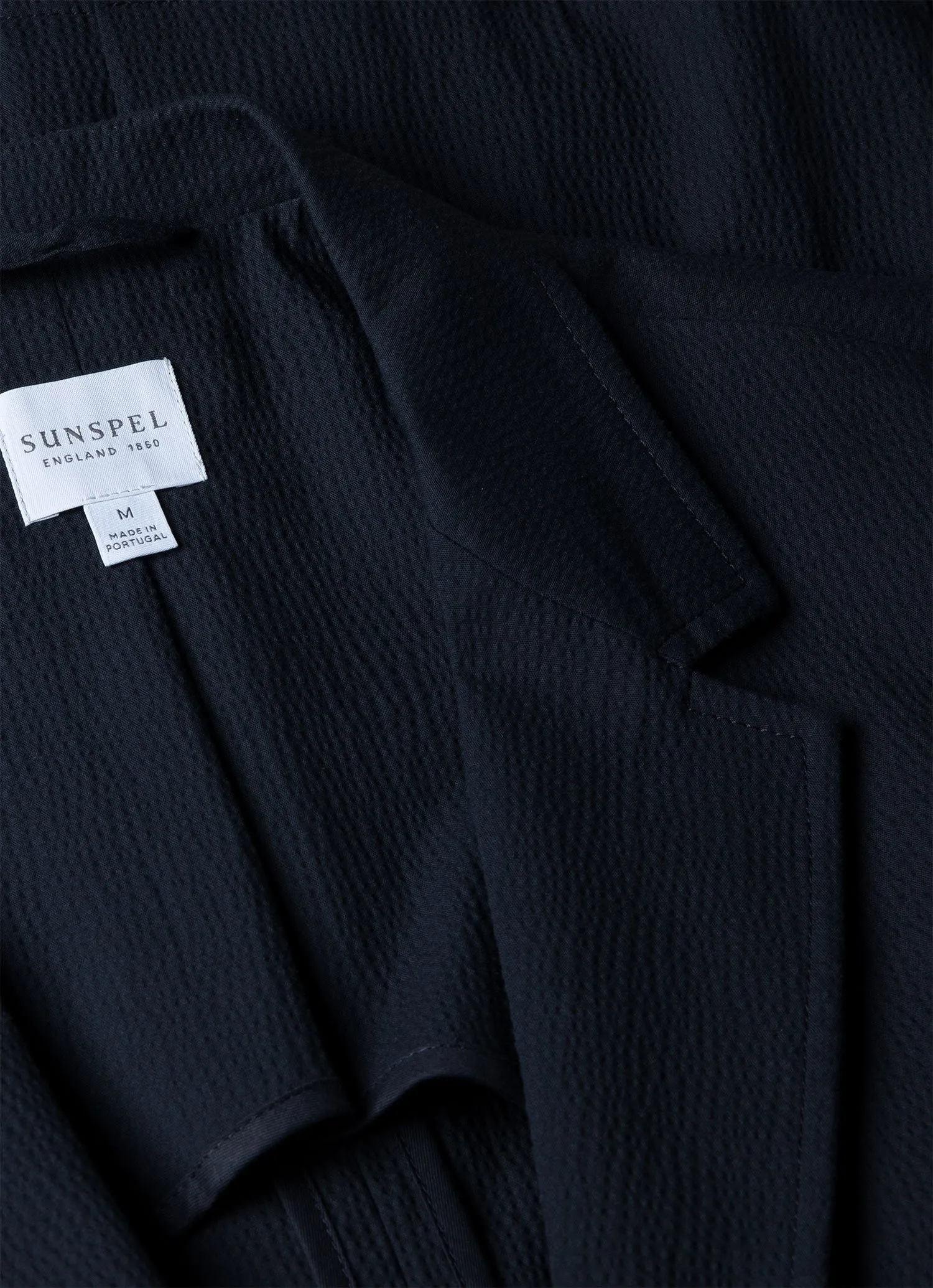 Men's Seersucker Two-Piece Suit in Navy sold by Sunspel product image thumbnail 4