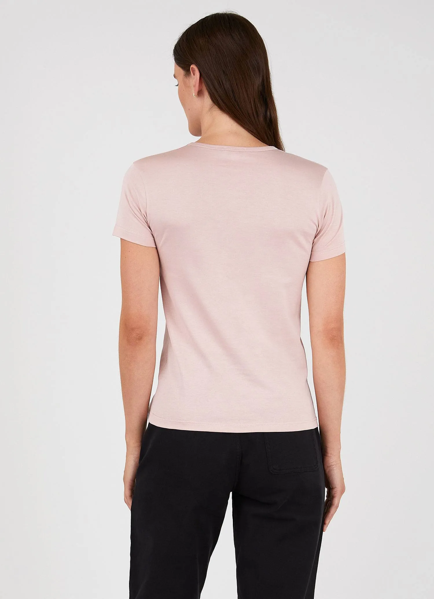 Women's Classic T-shirt in Shell Pink sold by Sunspel product image thumbnail 4
