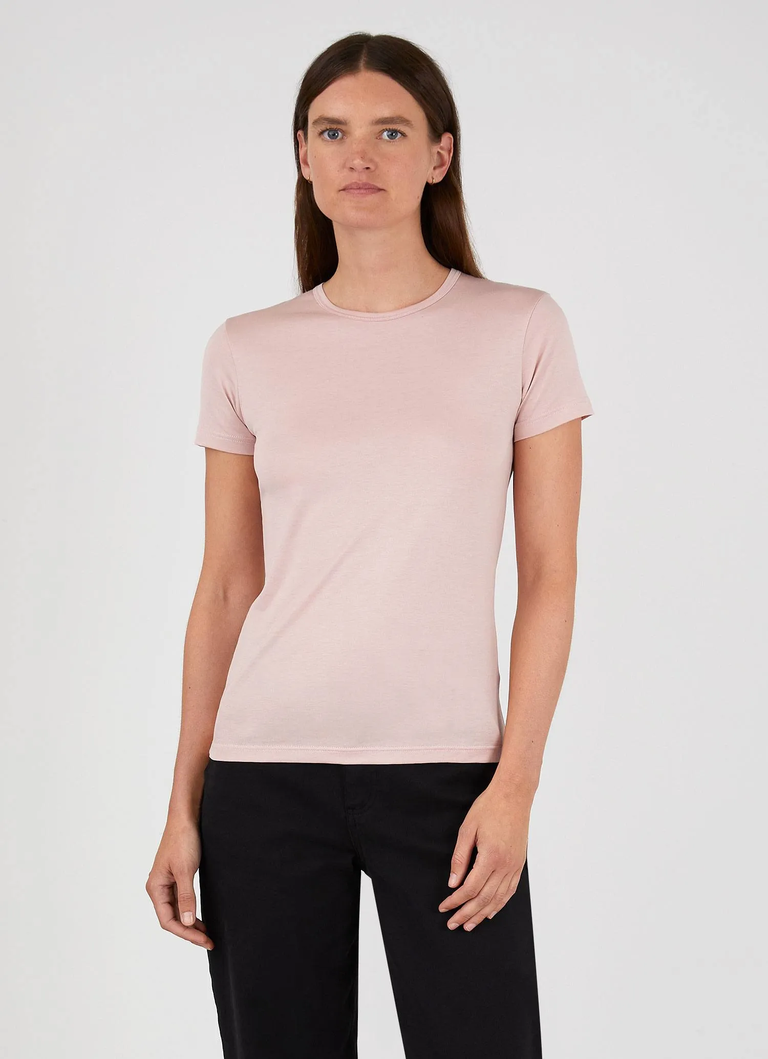 Women's Classic T-shirt in Shell Pink sold by Sunspel product image thumbnail 2