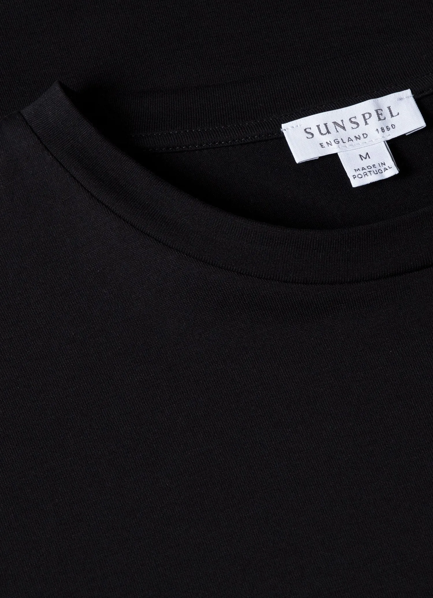 Men's Riviera T-shirt in Black sold by Sunspel product image thumbnail 4