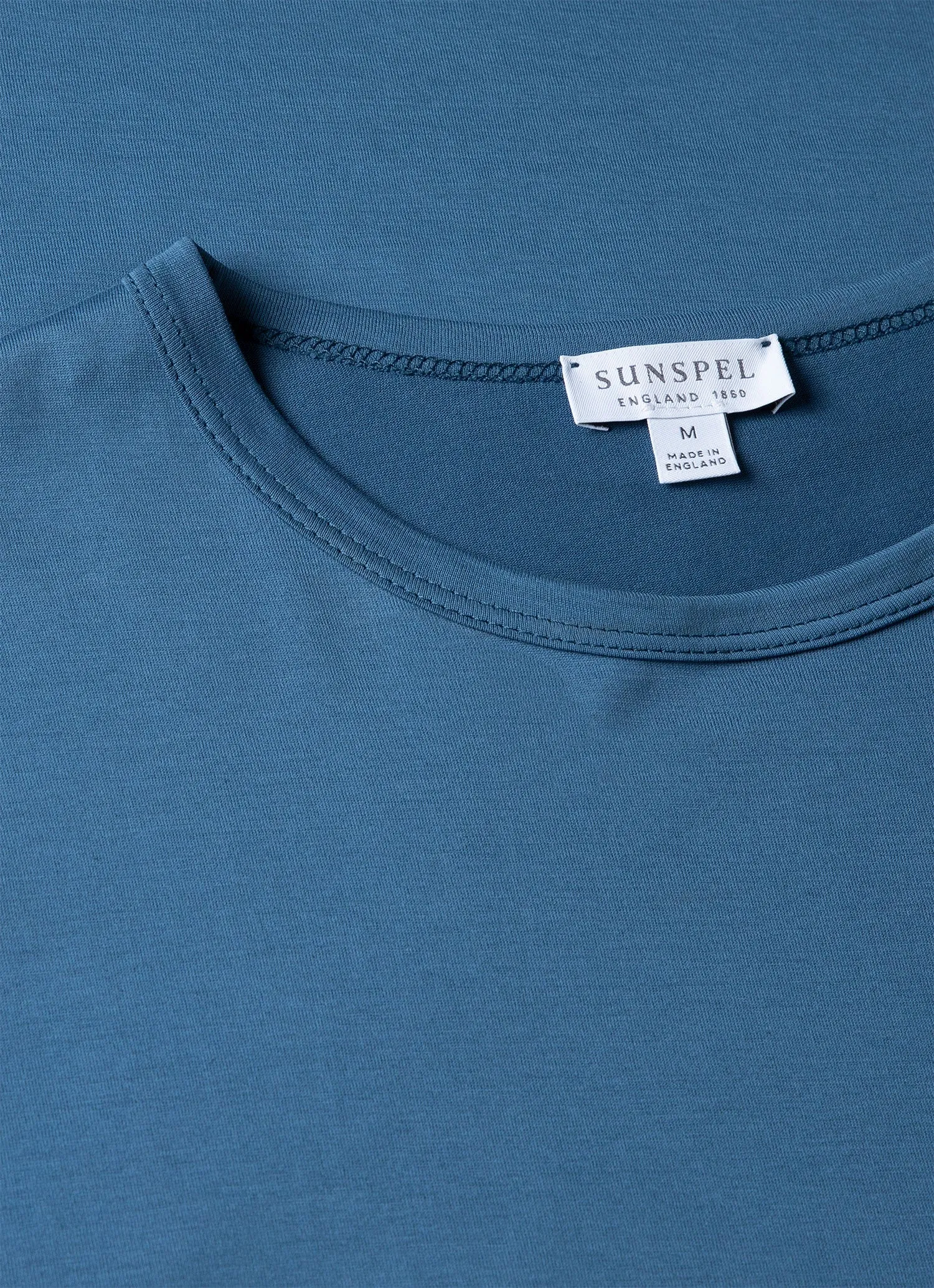 Men's Classic T-shirt in Steel Blue sold by Sunspel product image thumbnail 4