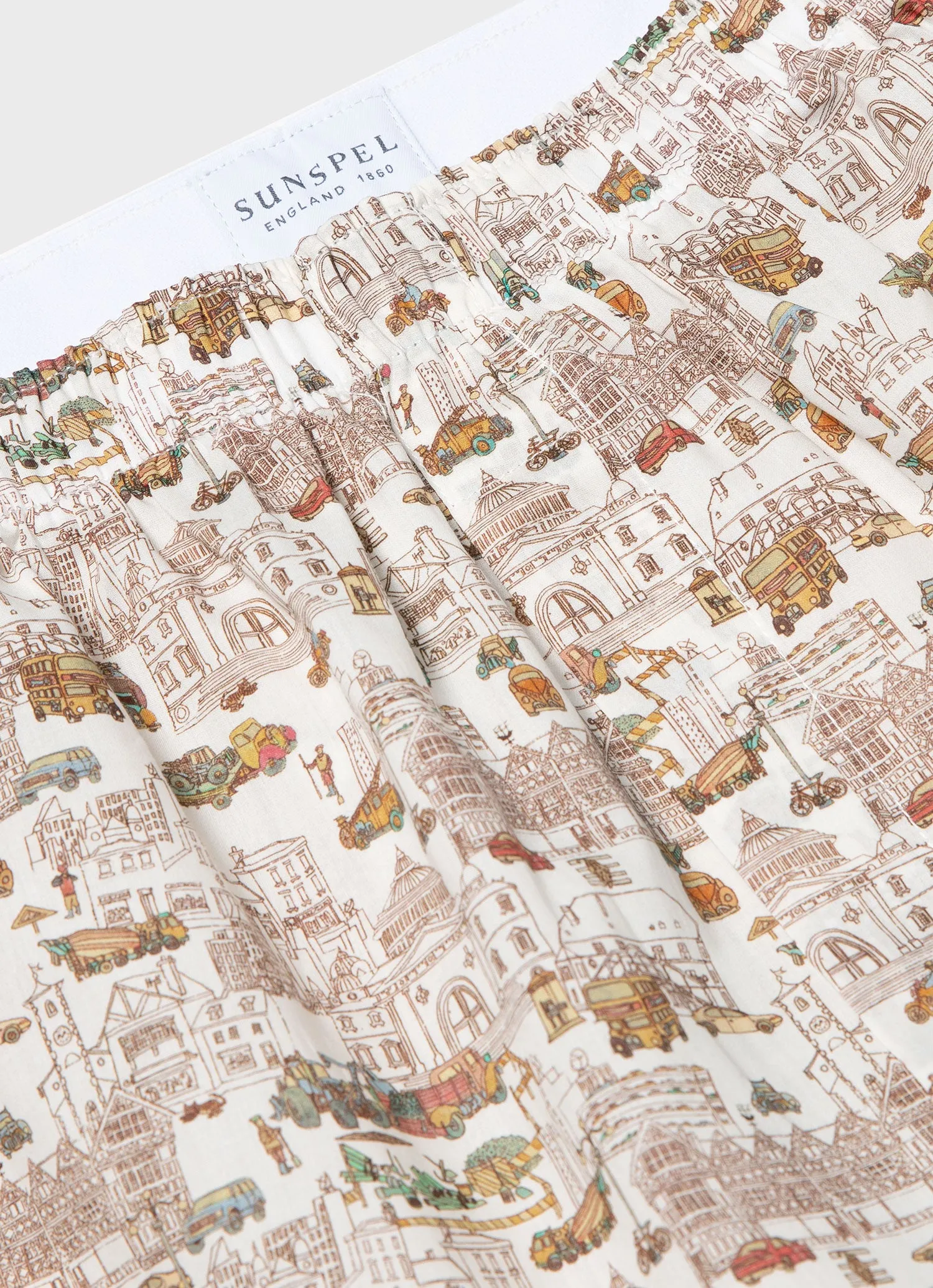 Men's Classic Boxer Shorts in Liberty Fabric in London's Calling sold by Sunspel product image thumbnail 4