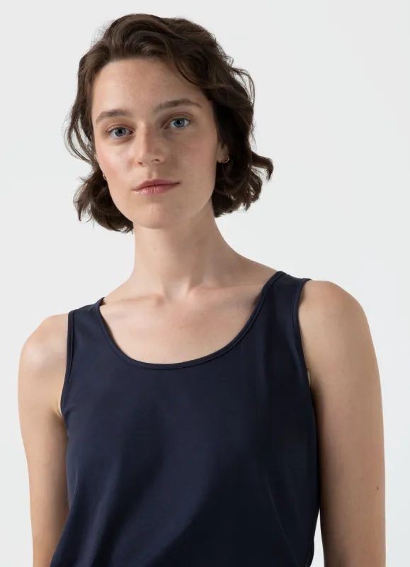Women's Classic Vest in Navy sold by Sunspel