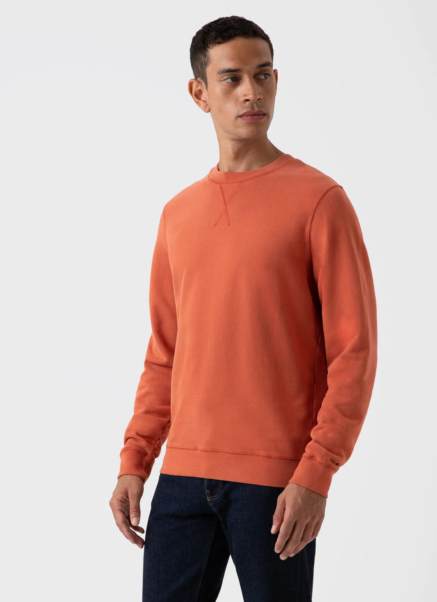 Men's Loopback Sweatshirt in Burnt Sienna sold by Sunspel product image thumbnail 2