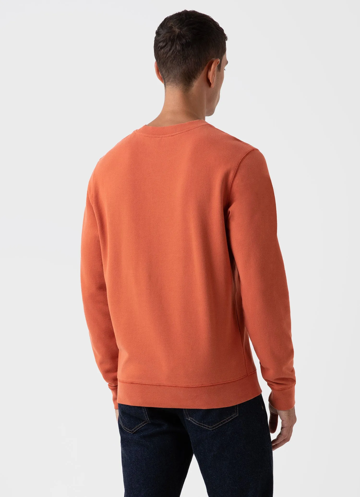Men's Loopback Sweatshirt in Burnt Sienna sold by Sunspel product image thumbnail 4