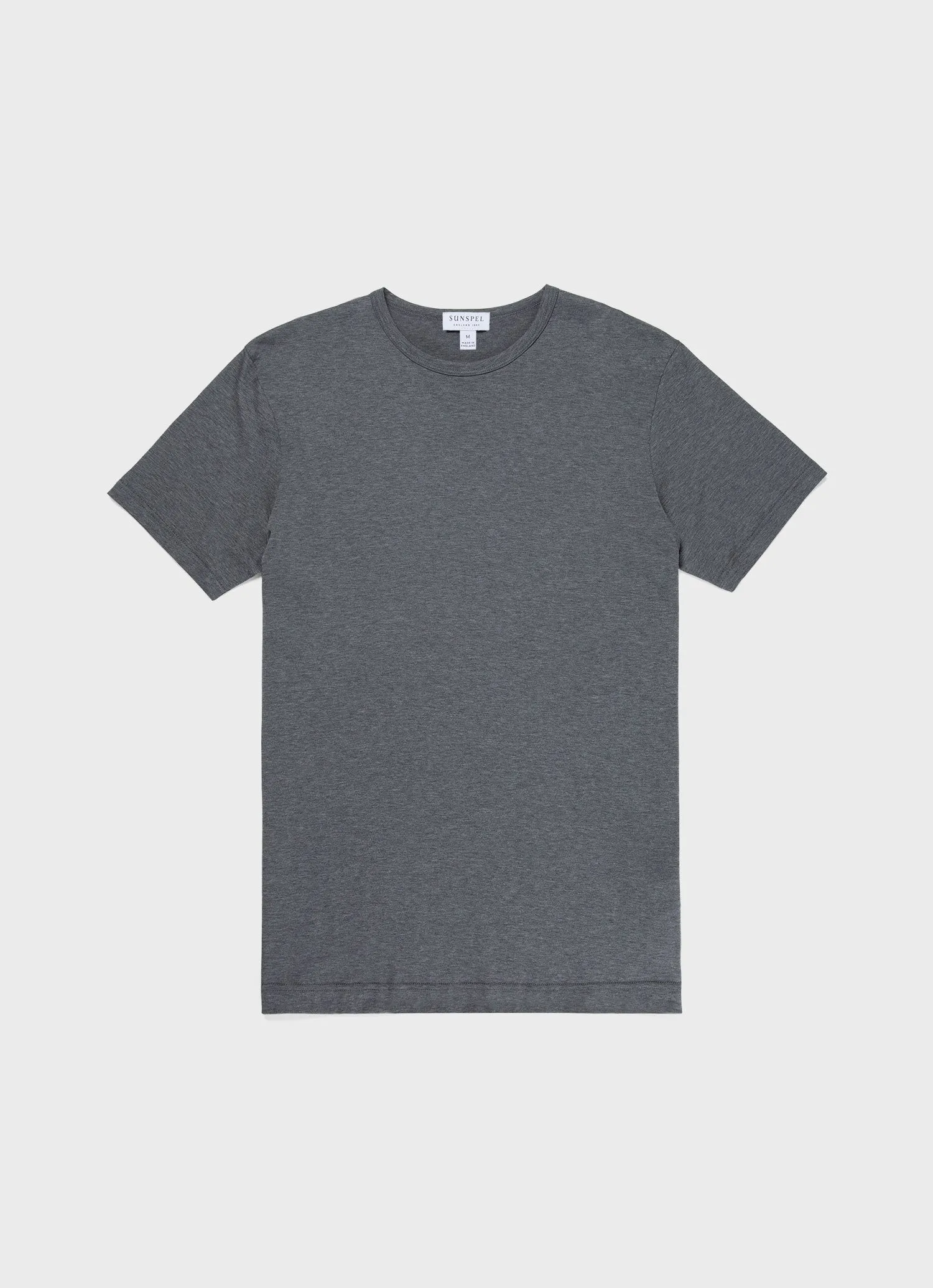 Men's Classic T-shirt in Charcoal Melange sold by Sunspel