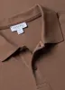Men's Piqué Polo Shirt in Dark Sand sold by Sunspel