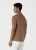 Men's Piqué Polo Shirt in Dark Sand sold by Sunspel