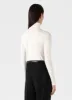 Women's Long Sleeve Roll Neck Top in Ecru sold by Sunspel