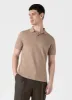 Men's Piqué Polo Shirt in Sandstone sold by Sunspel