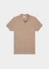 Men's Piqué Polo Shirt in Sandstone sold by Sunspel