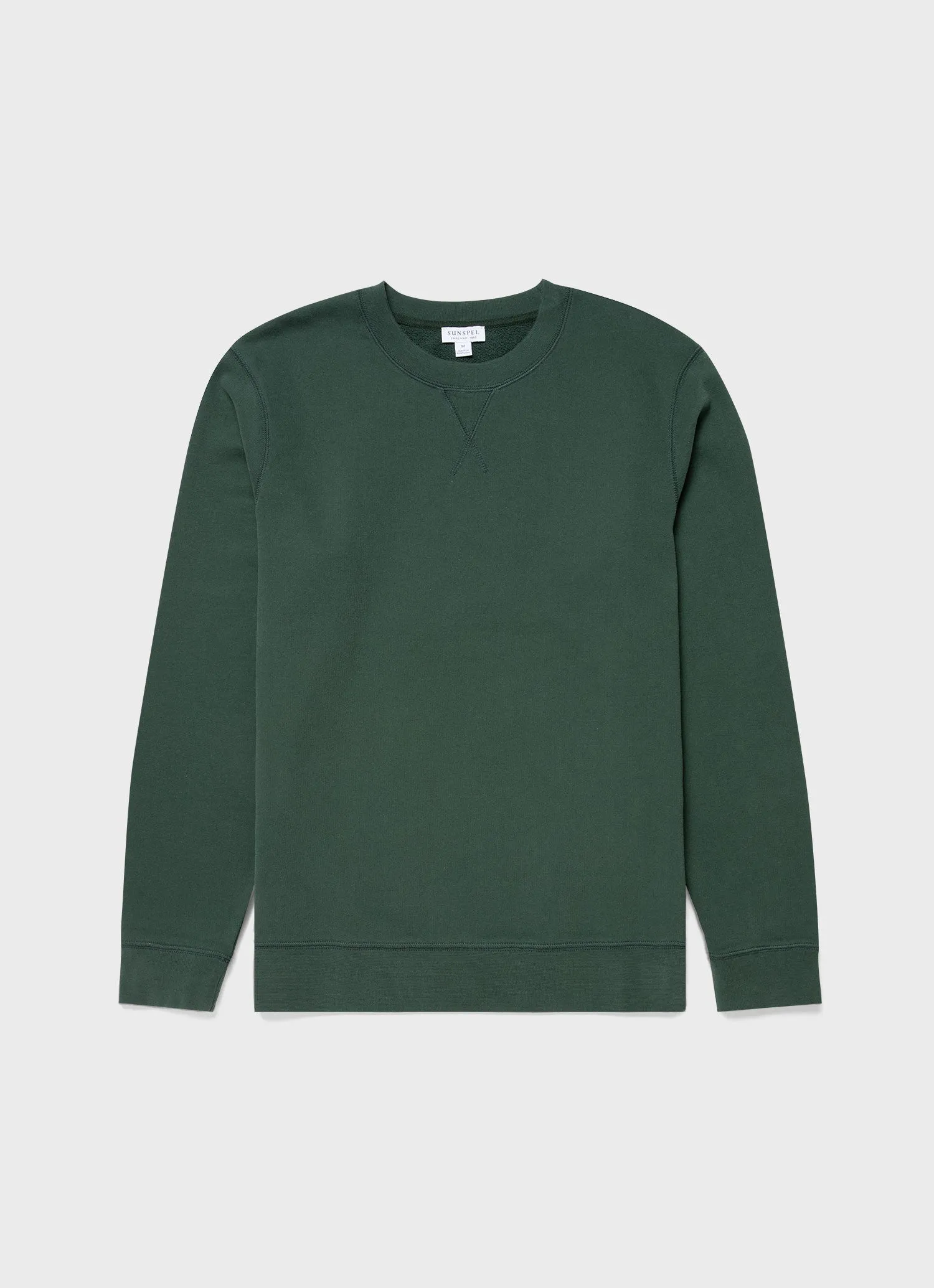 Men's Loopback Sweatshirt in Dark Green sold by Sunspel