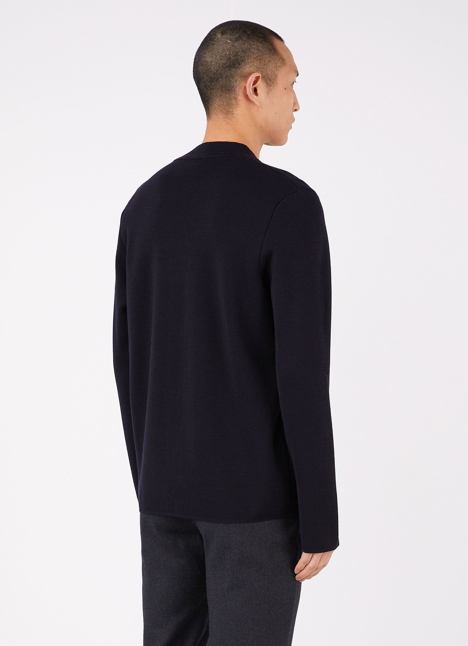 Men's Merino Milano Cardigan in Navy sold by Sunspel product image thumbnail 4