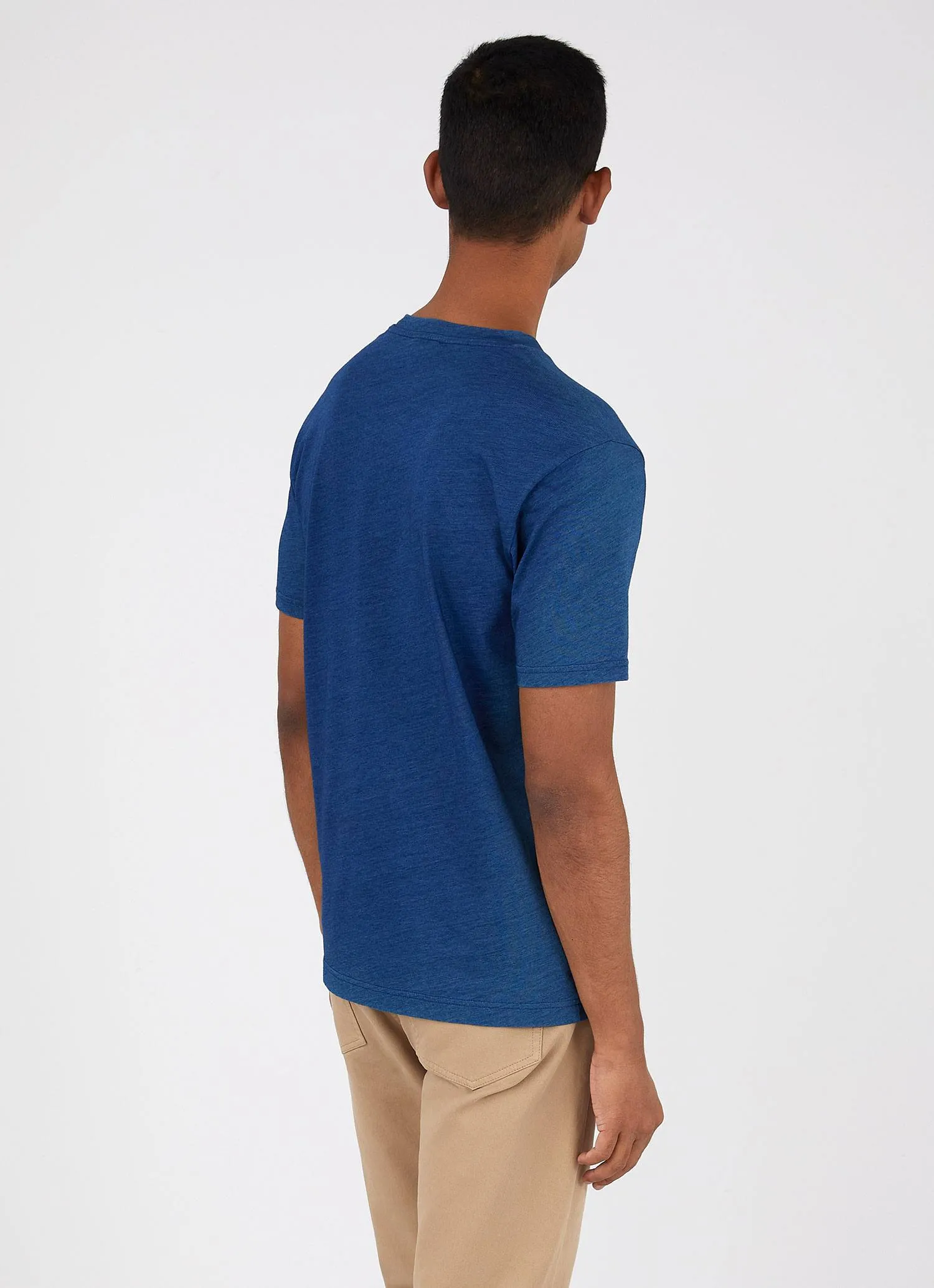 Men's Riviera Midweight T-shirt in Real Indigo sold by Sunspel product image thumbnail 4