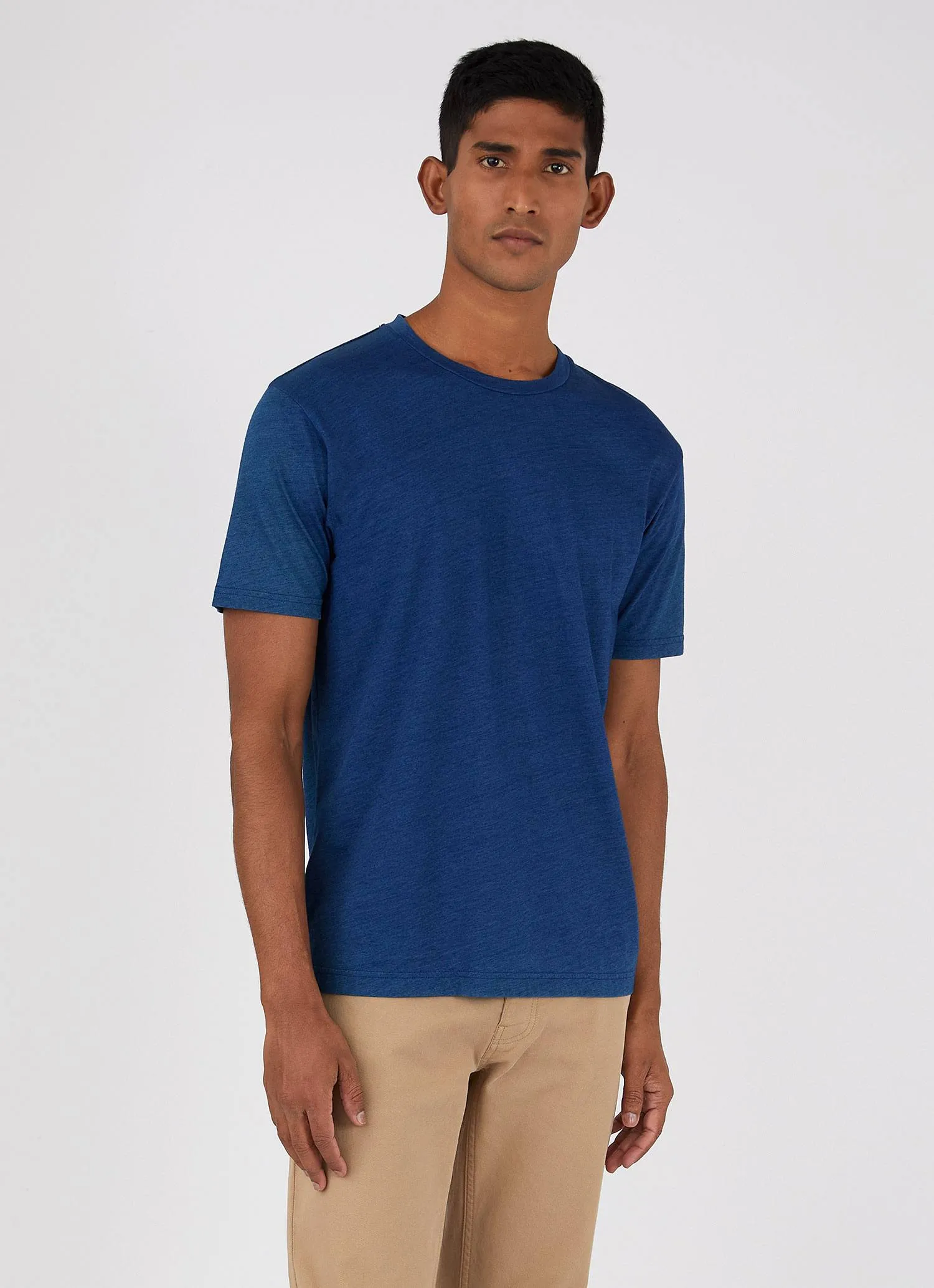 Men's Riviera Midweight T-shirt in Real Indigo sold by Sunspel product image thumbnail 2