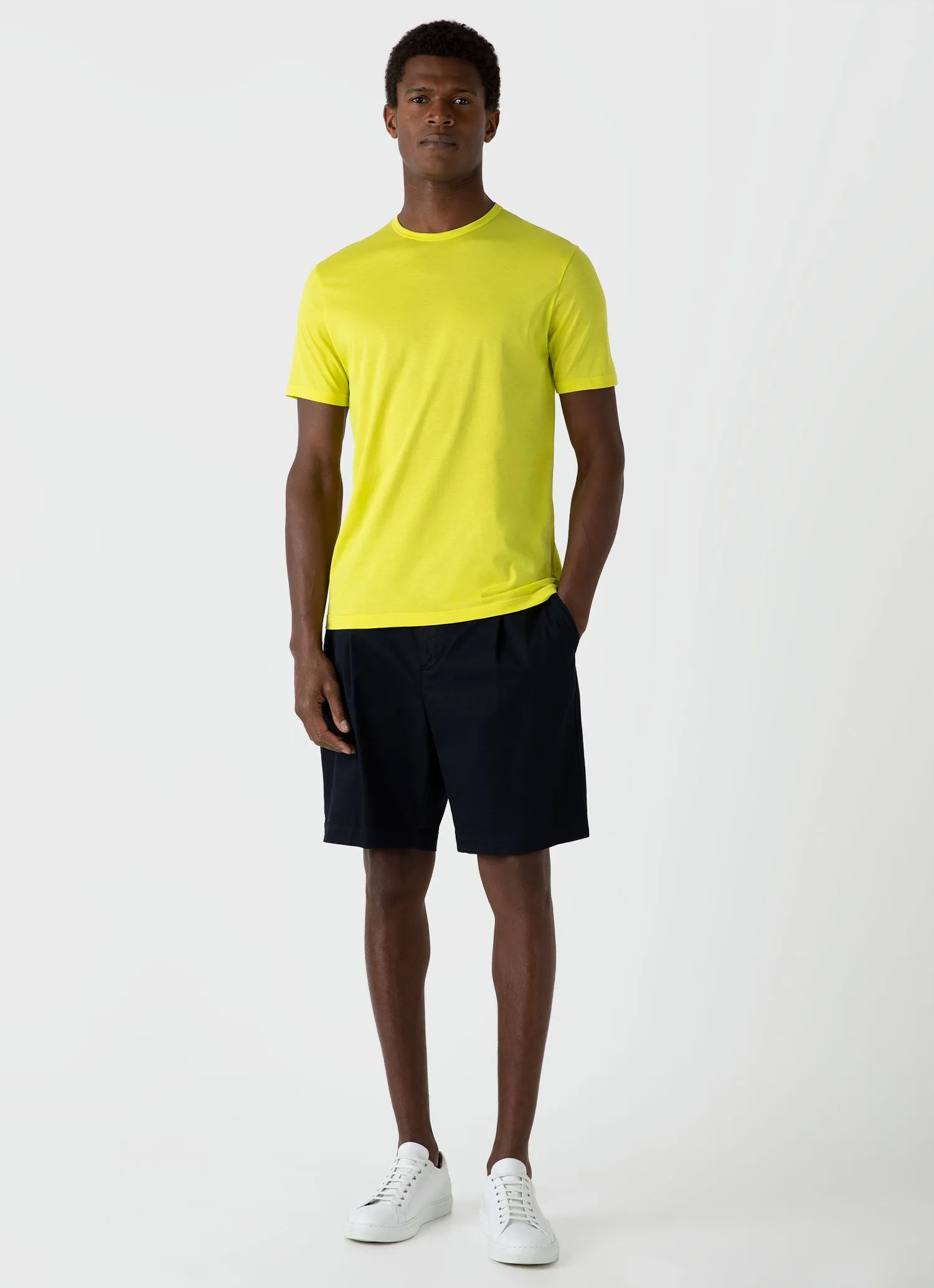 Men's Classic T-shirt in Citrus sold by Sunspel product image thumbnail 3